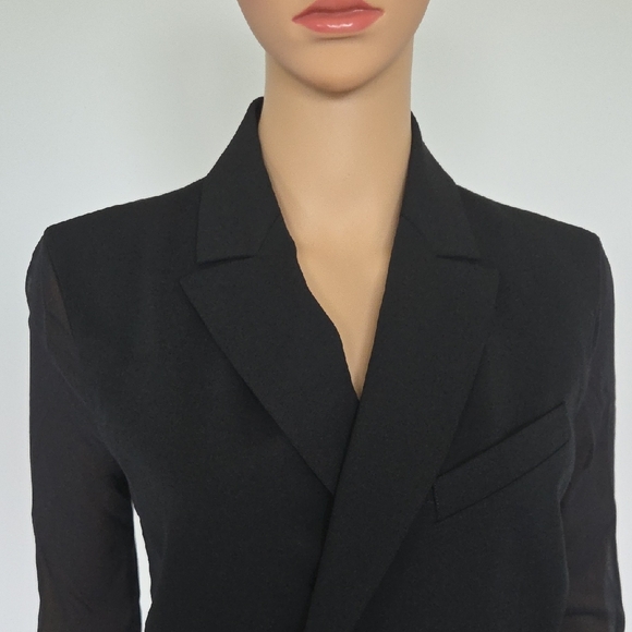 Barbara Bui Black Sheer Sleeve/Back Suit Dress - Picture 4 of 12